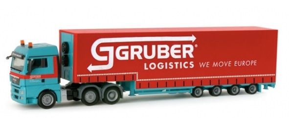 HER156103 - MAN TGX XLX 6x2 avec remorque surbaissée 4 Essieux GRUBER - 1