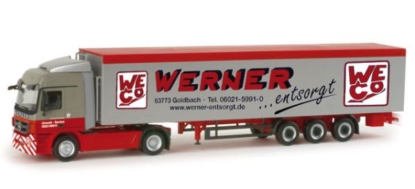 HER156257 - MERCEDES Actros L08 4x2 avec remorque 3 Essieux WERNER - 1
