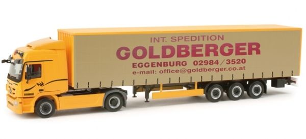 HER156547 - MERCEDES Actros L08 4x2 avec remorque bâchée 3 Essieux GOLDBERGER - 1