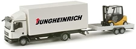 HER156936 - MAN TGL Porteur 4x2 avec plateau et chariot élévateur JUNGHEINRICH - 1
