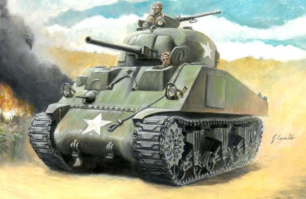 ITA15751 - Char M4 Sherman 75mm à assembler et à peindre - 1