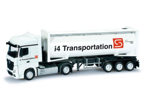 HER159524 - MERCEDES Actros Bigspace avec remorque container silo I4 TRANSPORTATION - 1