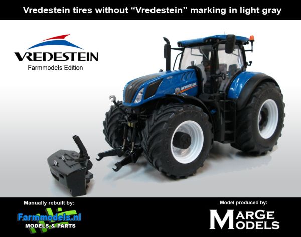 MAR1607/01 - NEW HOLLAND T7.315 HD VREDESTEIN Edition - Marquage pneus noir - 1