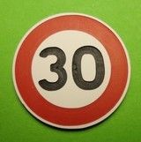 MCD-052 - Panneau Limitation 30km/h - En kit - Poteau non inclus - 1