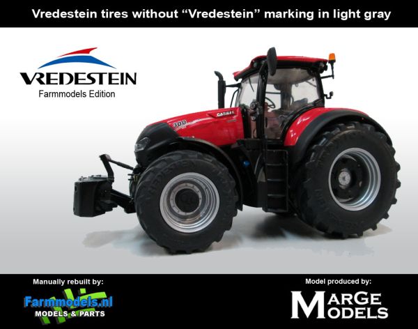 MAR1608/01 - CASE IH OPTUM 300 CVX VREDESTEIN Edition  Marquages pneus noir - 1