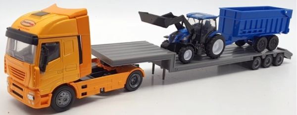 NEW16144 - IVECO Stralis avec porte engins et NEW HOLLAND T6 - 1