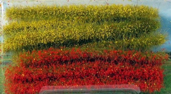 HEK1814 - Lot de 10 bandes d'herbes jaune et rouge 10 cm - 1