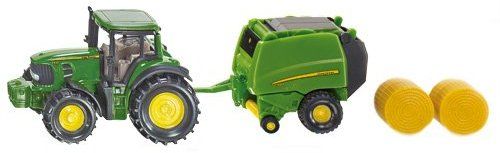 SIK1665 - JOHN DEERE 7530 avec presse JOHN DEERE 990 et 2 ballots - 1