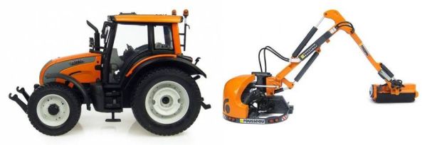 UH2930-4281 - VALTRA N 121 Communal avec Epareuse ROUSSEAU Kastor 500 PA - 1