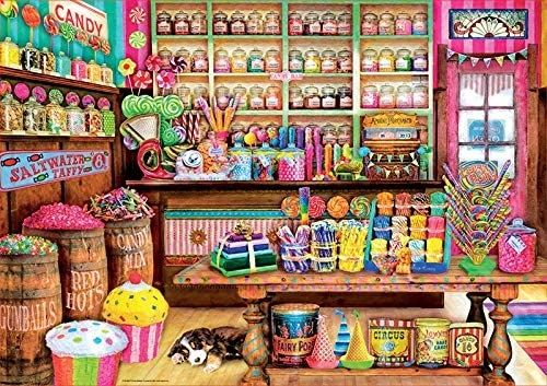 EDU17104 - Puzzle 1000 Pièces magasin de bonbons - 1