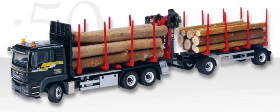 CON75183/0 - MAN TGS M Euro5 6x4 Avec Grue et Remorque 2 Essieux Porte Grumes - 1