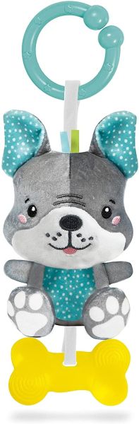 CLE17354 - Hochet peluche chien - 1