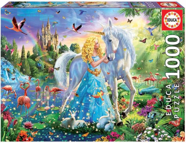 EDU17654 - Puzzle 1000 Pièces La princesse et la Licorne - 1
