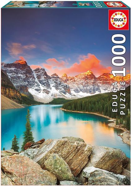 EDU17739 - Puzzle 1000 Pièces Lac moraine Canada - 1