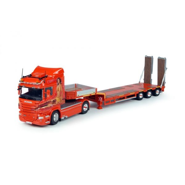 TEK65138 - SCANIA R09 Highline 4x2 Avec remorque porte engins 3 Essieux 