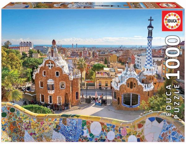 EDU17966 - Puzzle 1000 Pièces Veu de Barcelone depuis le parc güell - 1