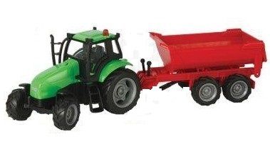 KID510653B - Tracteur à Friction Vert avec Jantes Grise avec Benne tp - 1