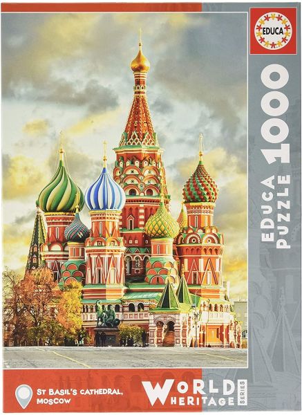 EDU17998 - Puzzle 1000 Pièces Cathédrale St Basile à Moscou - 1
