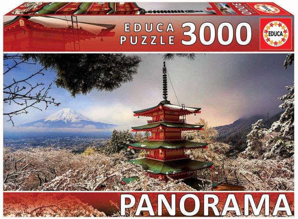 EDU18013 - Puzzle 3000 Pièces Mont Fuji Et Pagode Chureito au Japon - 1