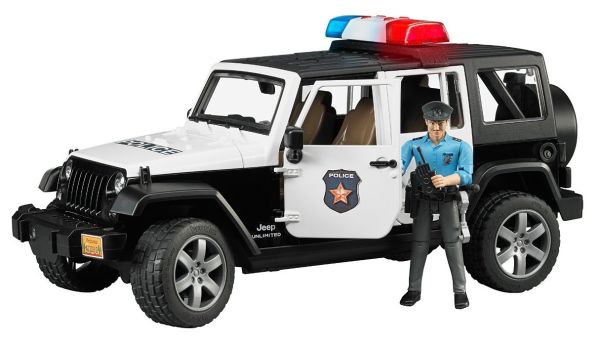 BRU2526 - JEEP WRANGLER Police avec policier Ech:1/16 - 1