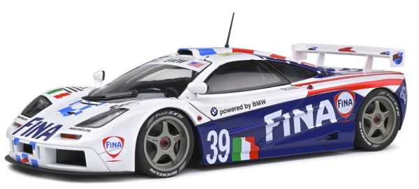 SOL1804103 - Mc LAREN F1 GTR Short tail 24H du MANS  1996 Blanche et bleue - 1