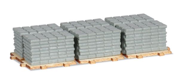 HER053617 - Chargement de 12 Palettes de trottoir Ech:1/87 - 1