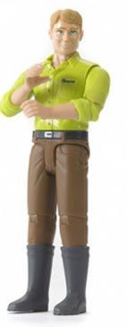BRU60010B - Personnage Homme Blond avec chemise verte et pantalon marron Ech:1/16 - 1