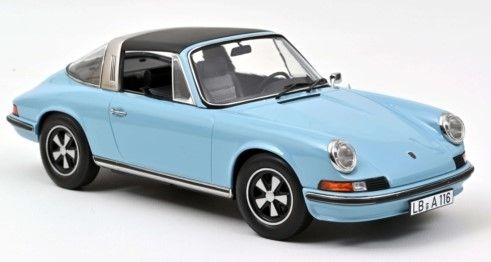 NOREV187642 - PORSCHE  911 S targa 1973 Bleue clair - 1