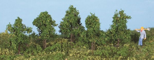 HEK19130 - 5 arbres feuillus 4 cm - 1