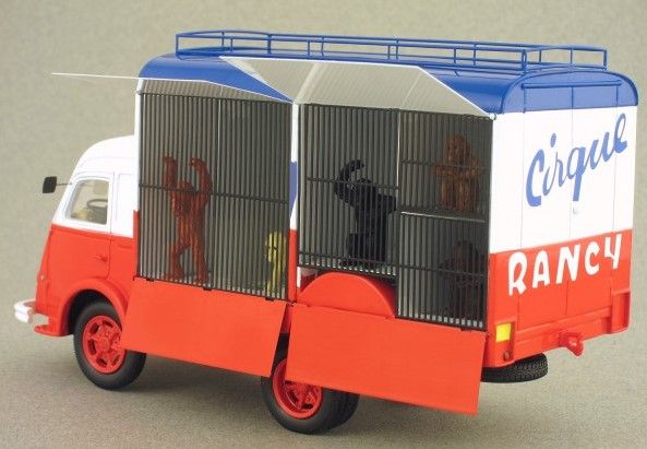 PERFEX 1/43 CAMION UNIC IZOARD 1962 SEMI REMORQUE MATERIEL CIRQUE RANCY