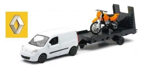 NEW19815A - RENAULT Kangoo avec plateau et moto-cross orange - 1