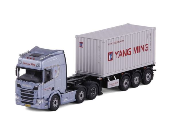 CAV20-1326 - SCANIA R Highline 6x2 avec porte container 3 Essieux et container Yang-Ming KEES VAN HERK - 1