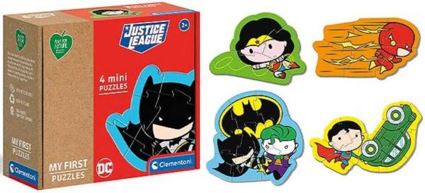 CLE20830 - 4 mini puzzle 3.6.9.12 Pièces JUSTICE LEAGUE - 1