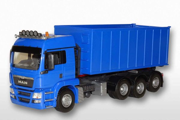 EMEK20894 - MAN TGS 8x4 bleu porteur avec ampliroll - 1