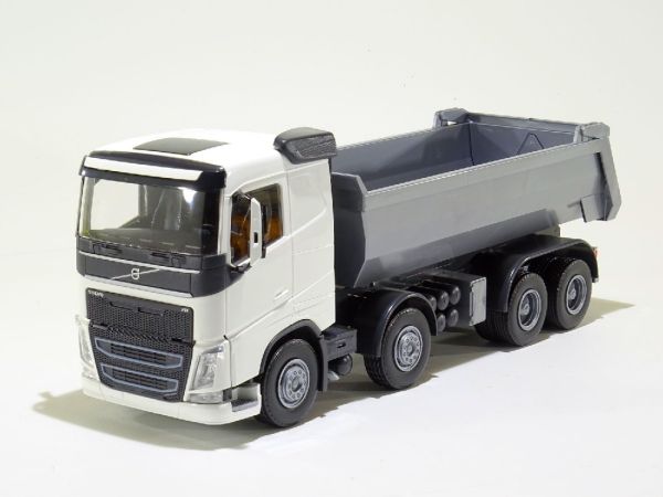 EMEK21352 - VOLVO FH04 GL 8x4 blanc porteur benne - 1