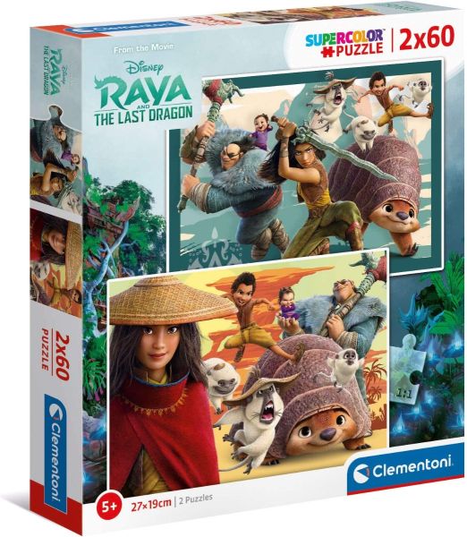 CLE21616 - Puzzle 2x60 Pièces DISNEY RAYA - 1