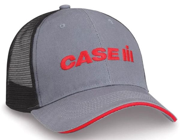 CAS220003 - Casquette CASE IH grise et rouge avec arrière en maille - 1