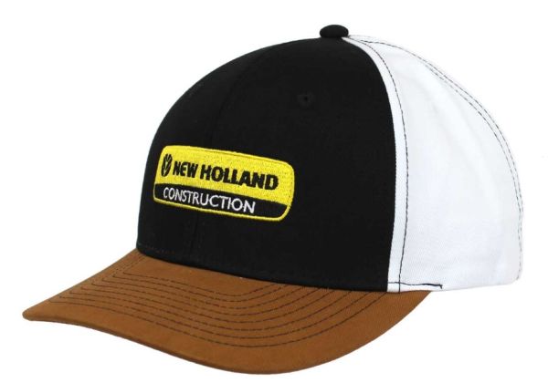 CASNH2201 - Casquette NEW HOLLAND Construction Marron noir et blanche - 1