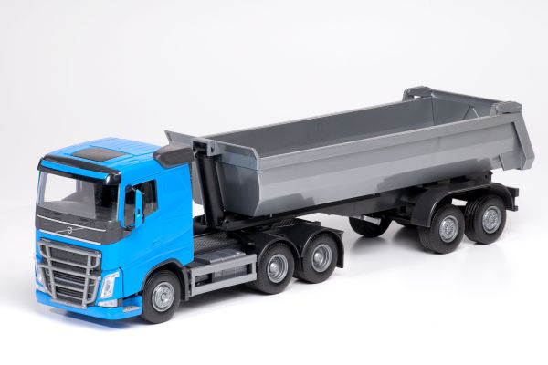 EMEK22354 - VOLVO FH 4x2 bleu avec benne 3 essieux - 1