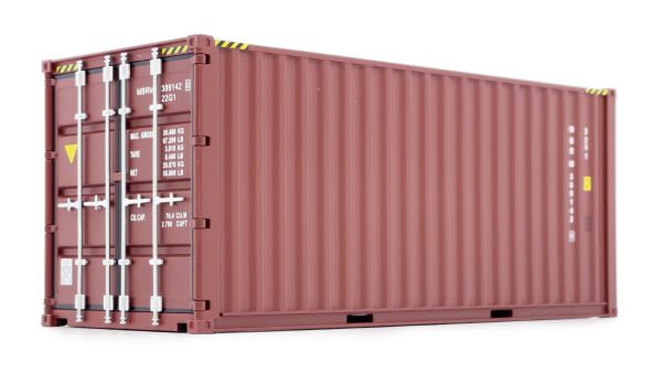 MAR2323-02 - Container maritime 20 pieds marron - 1