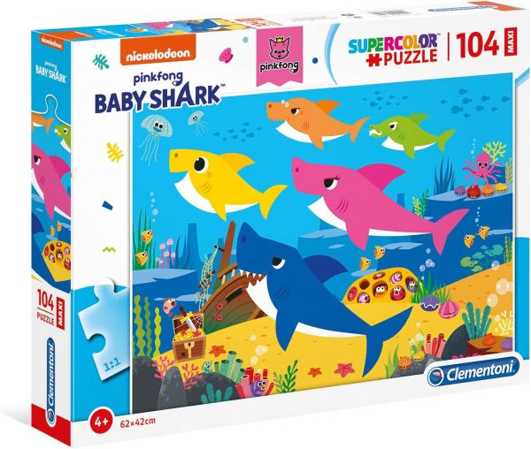 CLE23751 - Puzzle MAXI 104 Pièces BABY SHARK - 1