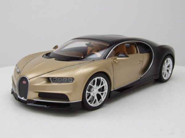 WEL24077GOLD - BUGATTI chiron 2017 Or et noir - 1