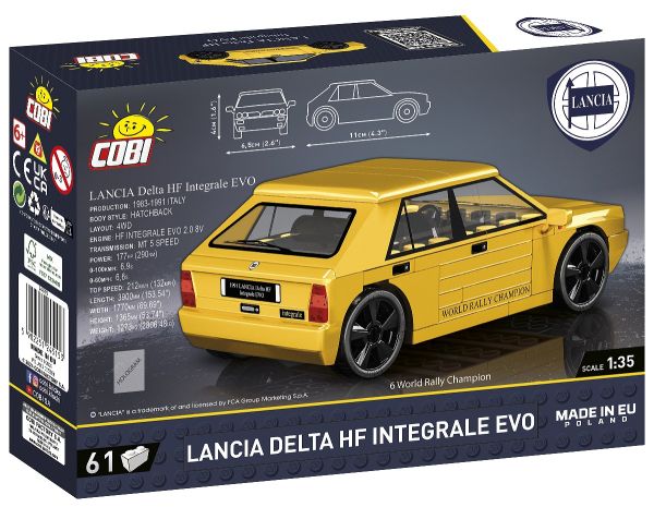 LANCIA Delta HF Intégrale Evo 1991 jaune - 61 Pièces | Collect World