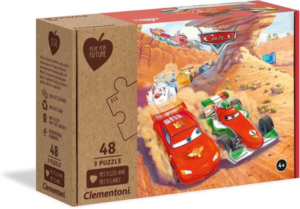 CLE25254 - 3 Puzzles 48 pièces Disney Cars - 1