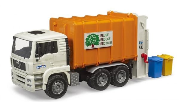 BRU2772 - MAN TGA 6x4 poubelle avec 2 poubelles - 1