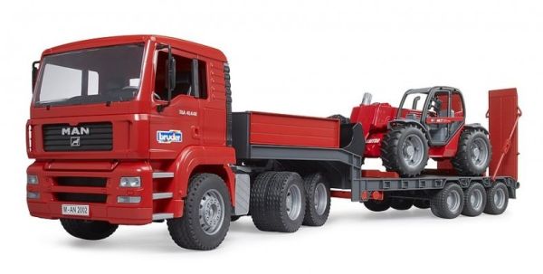 BRU2774 - MAN TGA 6x4 avec porte engins et Télescopique MANITOU MLT 633 - 1