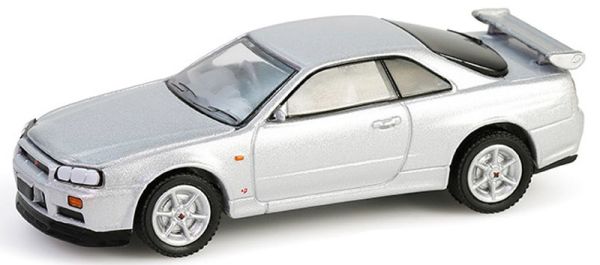 GREEN28160-E - NISSAN Skyline GT-R V-SPEC  1999 Argent 25e anniversaire SKYLINE sous blister - 1