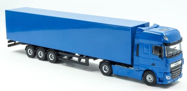 HOL2-076000BLEU - DAF XF 4x2 avec remorque 3 Essieux bleu - 1