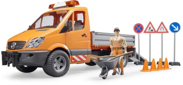 BRU2537 - MERCEDES BENZ Communal avec personnage et accessoires - 1