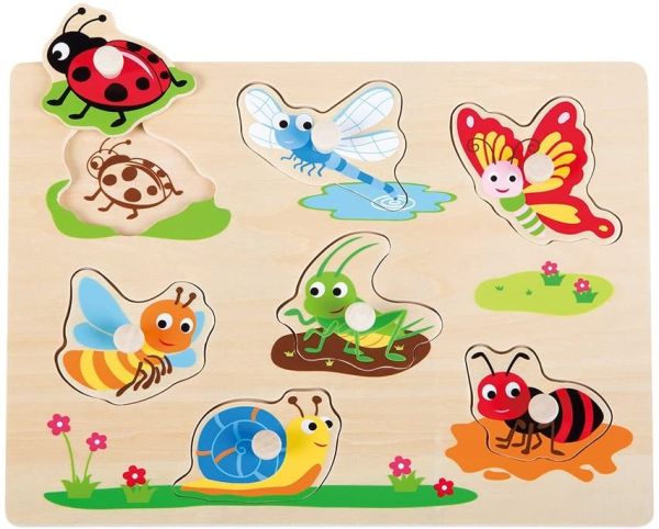 NCT20085 - Puzzle 7 pièces Les Insectes en bois - 1